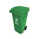 Basurero LUSTER 240 L Verde Oscuro con Pedal